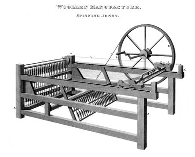 Spinning Jenny, 1820 od Unbekannt