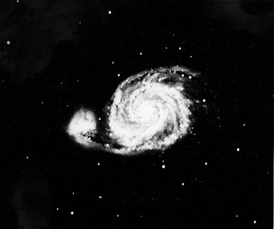 Spirální galaxie M 51 v Canes Venatici, 1910 od Unbekannt