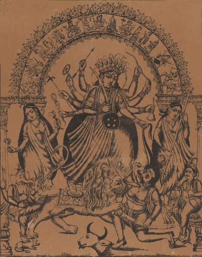 Sri Sri Durga, ca. 1875-80. od Unbekannt