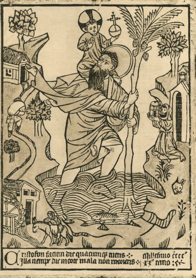 Svatý Kryštof. 1423, 1915. od Unbekannt
