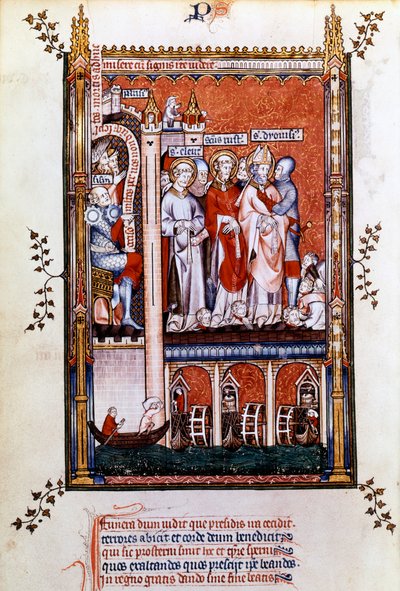 St Denis je zobrazen mučedníky, 1317 od Unbekannt