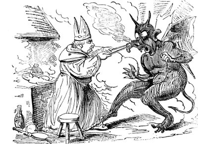 Svatý Dunstan a ďábel, 1826 od Unbekannt