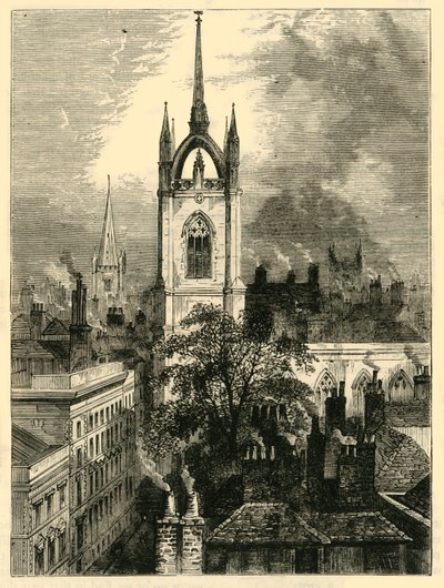 St. Dunstans-in-the-East, c1872. od Unbekannt