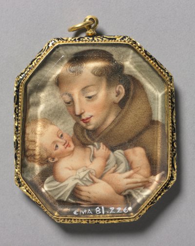 Sv. František s Ježíškem verso, c. 1660. od Unbekannt