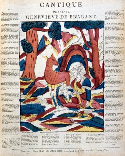 St Genevieve Brabant v lese, 19. století od Unbekannt