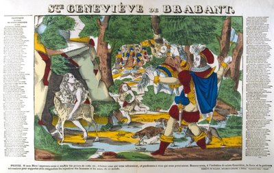 Svatá Genevieve z Brabant v lese, 19. století od Unbekannt