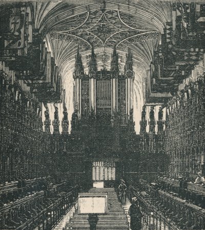 Kaple sv. Jiří: Sbor, pohled na západ, 1895 od Unbekannt