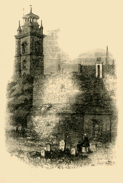 St. Giles, Cripplegate, Showing the Old Wall, c1872. od Unbekannt
