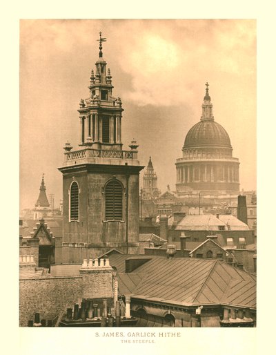 St James, Garlick Hithe, The Steeple, polovina konce 19. století. od Unbekannt