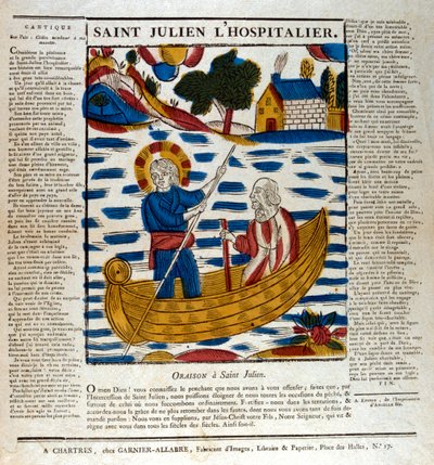 Svatý Julián, patron cestovatelů, 19. století od Unbekannt