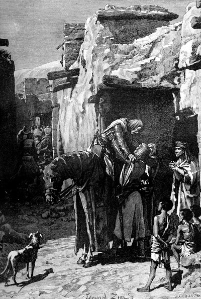 St Louis, král Francie, hledající útočiště před Saracény, 1909 od Unbekannt