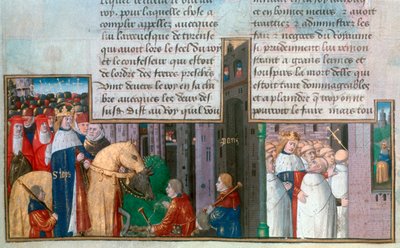 St Louis se vrací do Paříže a St Louis mezi kněžími, polovina 13. století, 15. století od Unbekannt
