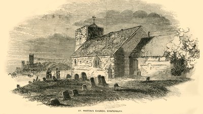 Kostel St Martins, Canterbury, Kent, c1850. od Unbekannt