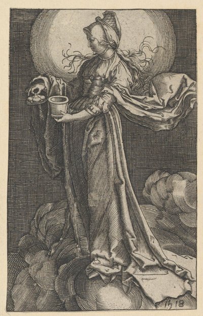 Svatá Marie Magdalena na oblacích opis, 1518 . od Unbekannt
