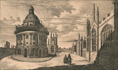 Kostel St. Marys a knihovna Radcliffe v Oxfordu, 18. století. od Unbekannt