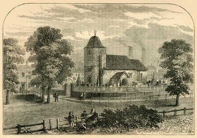 Kostel St. Pancras v roce 1820, c1876. od Unbekannt