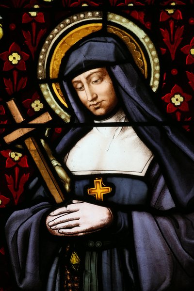 Kostel sv. Pavla. Vitráž. Jane Frances de Chantal (Jeanne de Chantal, Jeanne Francoise Fremyot de Rabutin, baronka de Chantal od Unbekannt
