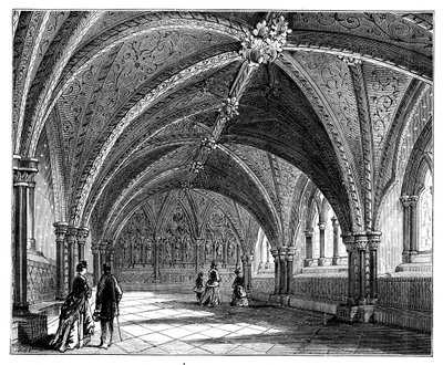 Krypta St Stephens, Westminsterský palác, Londýn, c1888 od Unbekannt
