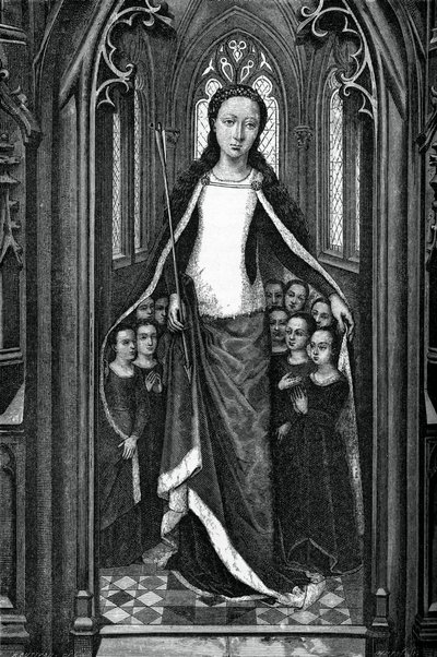 Svatá Uršula a svaté Panny, z relikviáře svaté Uršuly, 1489, 1870 od Unbekannt