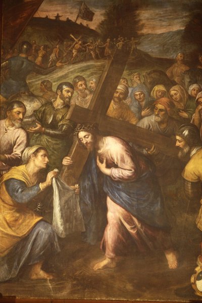 Sta Veronica a Ježíš nesoucí svůj kříž, Tricase, Itálie od Unbekannt