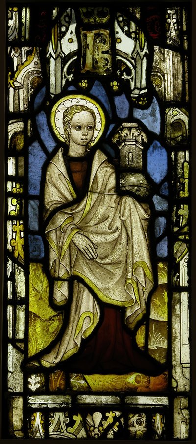 Panel z barevného skla se svatou Barborou, Britská, ca. 1450. od Unbekannt