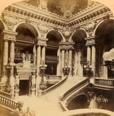 Schodiště v Grand Opera House, Paříž, Francie, c1900. od Unbekannt