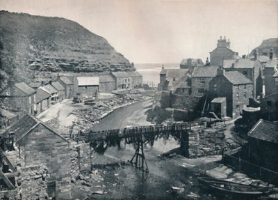Staithes - Pohled směrem k moři, 1895 od Unbekannt