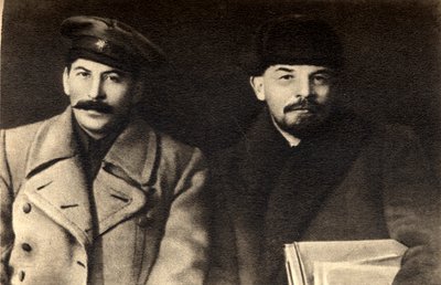 Stalin a Lenin, ruští bolševičtí revoluční vůdci, Moskva, Rusko, 1919 od Unbekannt