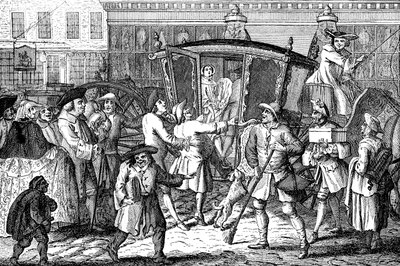 Stand Coachman, nebo The Haughty Lady Well Fitted, 1750 od Unbekannt
