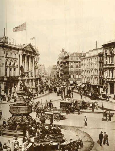 Socha Erose na Piccadilly Circus, Londýn, c1910, 1935. od Unbekannt
