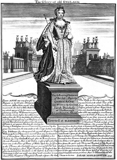 Socha královny Anny 1665-1714, Blenheim Palace, Oxfordshire, 1738 od Unbekannt