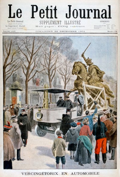 Socha Vercingetorixe v tranzitu, Francie 1901 od Unbekannt