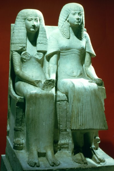 Socha manžela a manželky, egyptská, 18. dynastie od Unbekannt