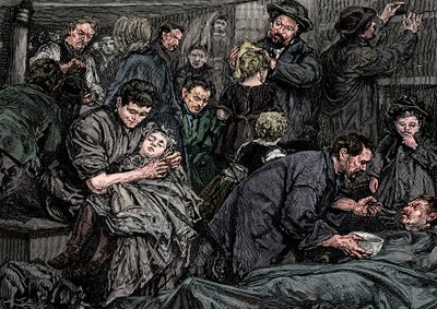 Řídit cestující na atlantickém parníku směřujícím do Ameriky, c1850 od Unbekannt