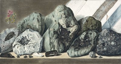 Kameny a krystaly z Vesuvu, c 1770 od Unbekannt