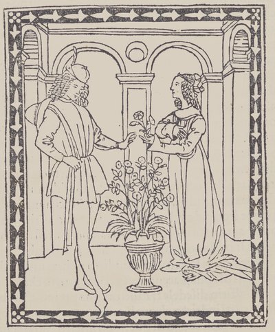 Příběh dvou milenců Příběh dvou milenců, ca. 1495-1500. od Unbekannt