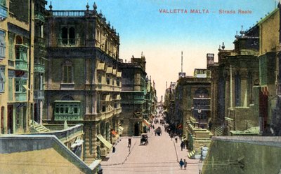 Strada Reale, Valletta Malta, 20. století od Unbekannt
