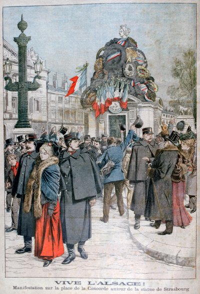 Socha ve Štrasburku, Place de la Concorde, Paříž, 1904 od Unbekannt