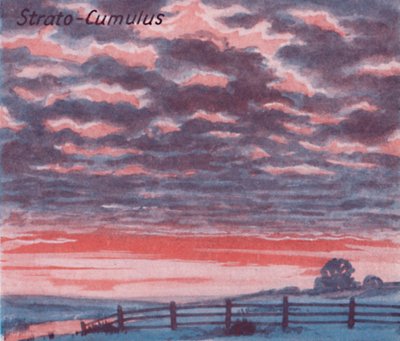 Strato-Cumulus - Tucet hlavních mrakových forem na obloze, 1935 od Unbekannt