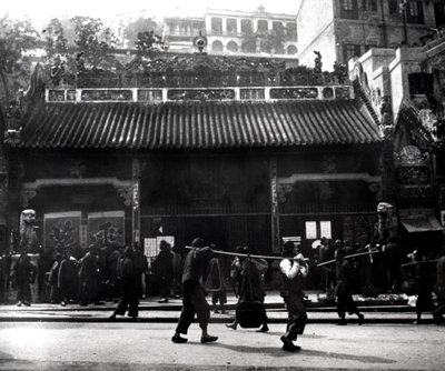 Pouliční scéna, Hong Kong, 1900 od Unbekannt
