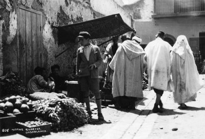 Pouliční scéna, Casablanca, Maroko, 20. až 30. léta 20. století od Unbekannt