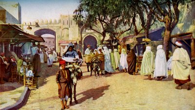 Pouliční scéna, Kairouan, Tunisko, c1924 od Unbekannt