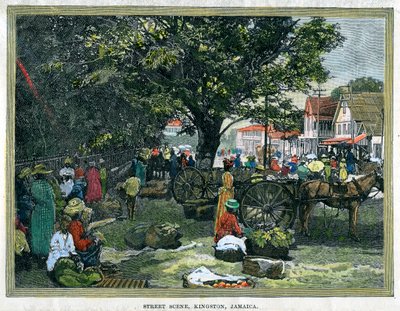 Pouliční scéna, Kingston, Jamajka, c1880 od Unbekannt