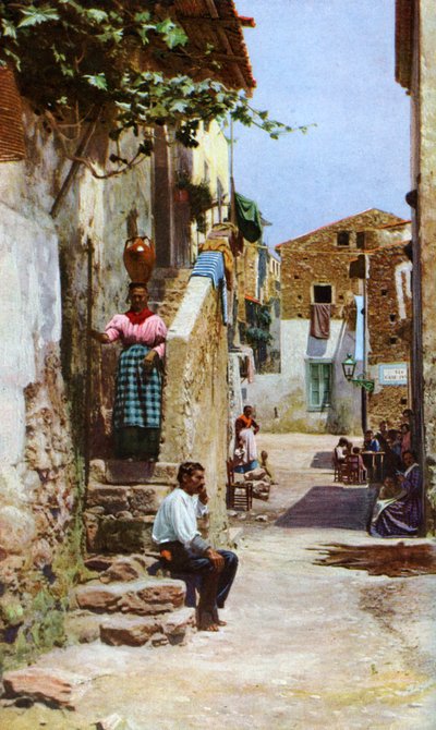 Pouliční scéna, Taormina, Sicílie, Itálie, c1923 od Unbekannt