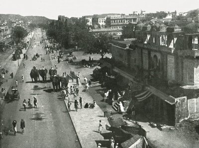 Pouliční scéna ve městě Jaipur, Indie, 1895. od Unbekannt