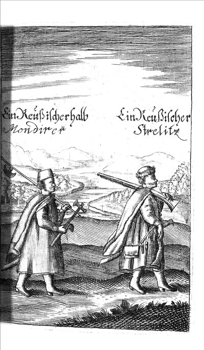 Streltsy od Georga Adama Schleissing Ti od Czaaren v Reussland Ivan a Peter Alexewiz, 1693 od Unbekannt