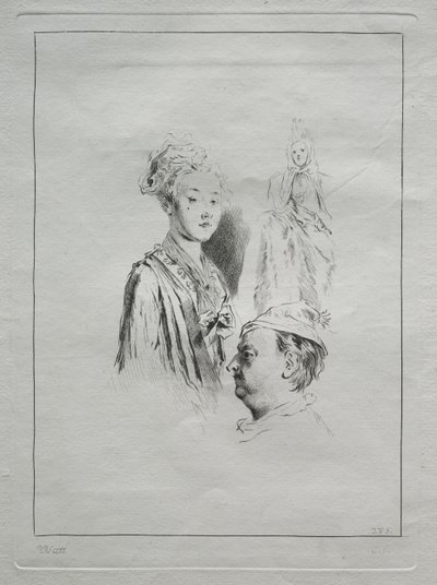 Studie hlav, 1700s. od Unbekannt