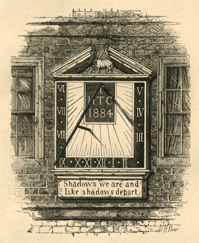 Sluneční hodiny v chrámu, 1885, 1897. od Unbekannt