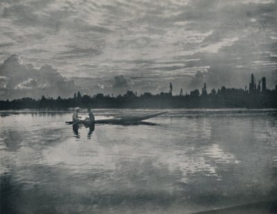 Západ slunce na jezeře Dal, Kašmír, 1936. od Unbekannt