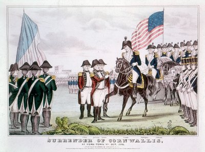 Kapitulace Cornwallis, Yorktown, Virginie, 1781 od Unbekannt